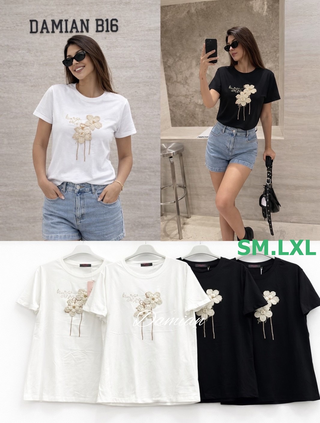 Bluzy damskie (Włoskie produkt) Roz S/M-L/XL , Mix Kolor Paczka 5 szt 1